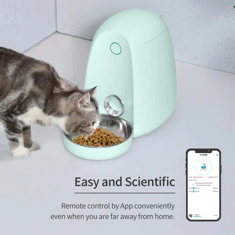 Dogness App Feeder Mini 2L with App Control 2.4GHz Wi-Fi F05 (Mint)