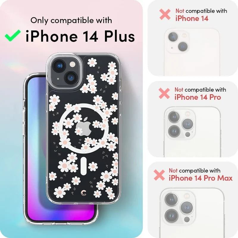 SPIGEN CYRILL Cecile MagSafe Case for iPhone 14 Plus (White Daisy)