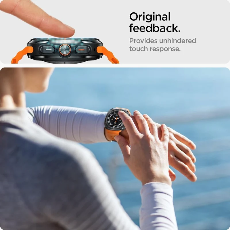 Spigen Galaxy Watch Ultra 47mm 2025/2024 EZ Fit GLAS.tR Slim Glass Screen Protector 2PCS (Clear)