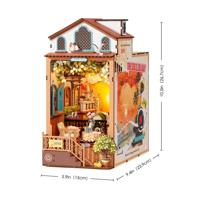 Robotime DIY Bookends Kit Suanset Isle