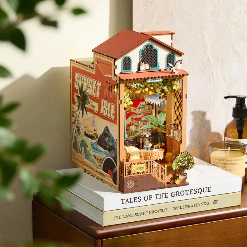 Robotime DIY Bookends Kit Suanset Isle