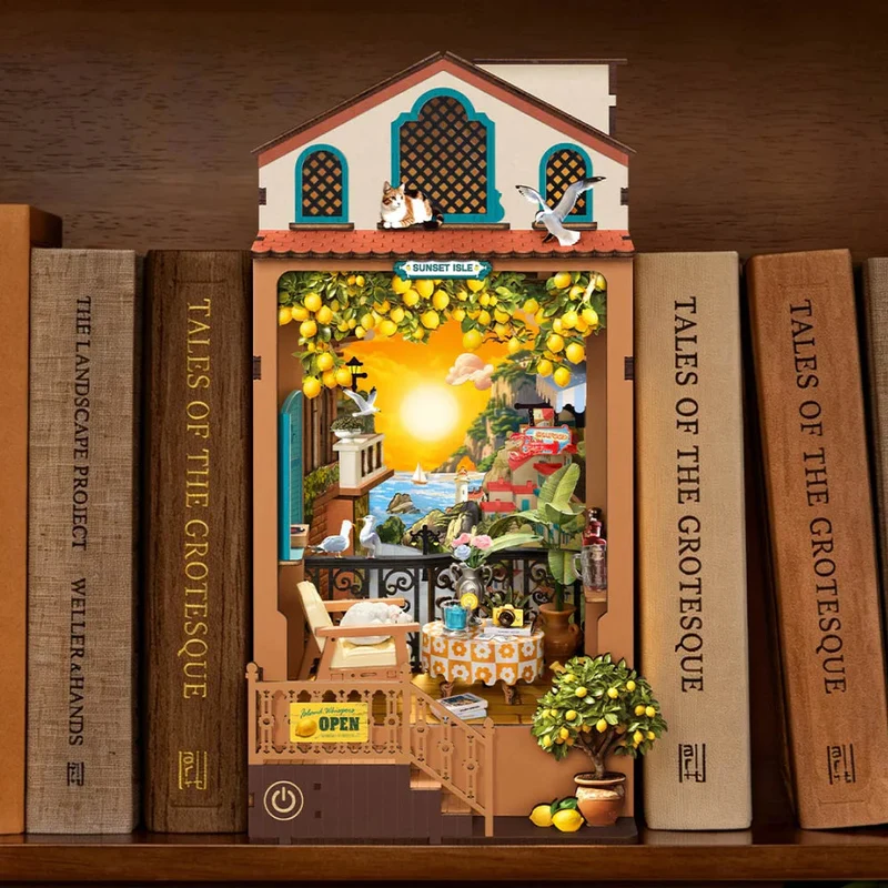 Robotime DIY Bookends Kit Suanset Isle