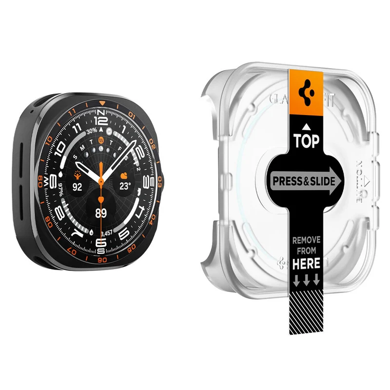 Spigen Galaxy Watch Ultra 2 47mm 2026 GLAS.tR EZ Fit 2PCS Screen Protector (Clear)