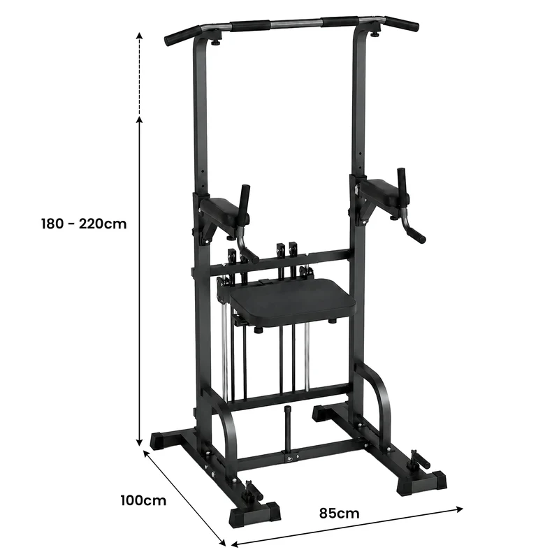 Powertrain Pull-Up and Dip Power Tower Multifunction Strength Training Station