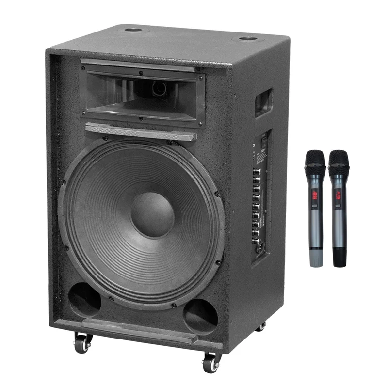 Soncamedia Kbeatbox KB-39NEO – 15" Big Box Karaoke Speaker System | 80W RMS | Wireless Mics