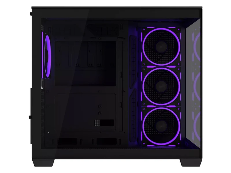 ASUS A32 PLUS TG ARGB Dual Chamber Panoramic Tempered Glass ATX Mid Tower Case - Black