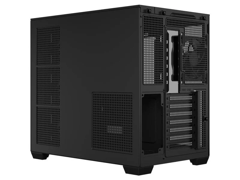 ASUS A32 PLUS TG ARGB Dual Chamber Panoramic Tempered Glass ATX Mid Tower Case - Black