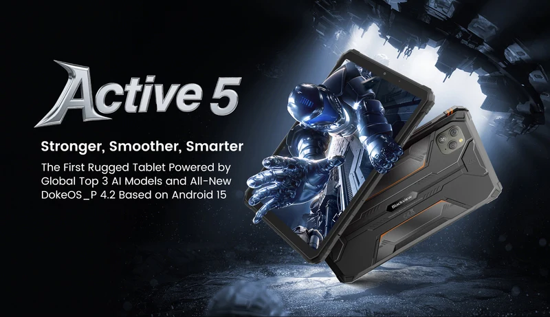 Blackview Rugged Active 5 - 8.68" Android Tablet 128GB - (Black)