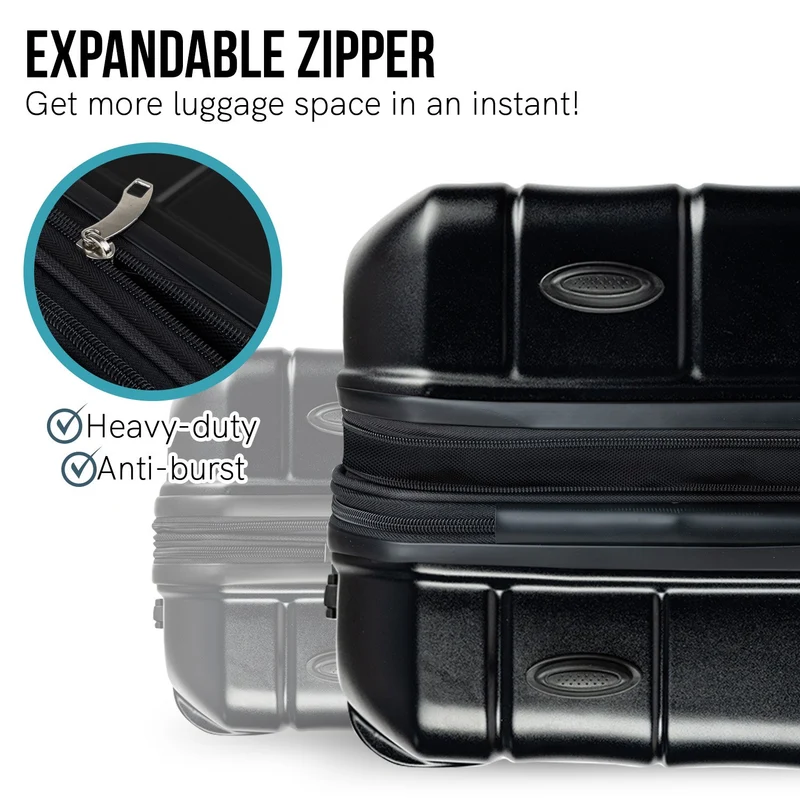 Olympus Artemis 24" Hard Shell Suitcase ABS+PC (Jet Black)