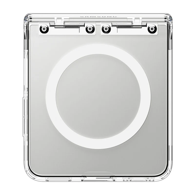 Spigen Galaxy Z Flip 8 Ultra Hybrid Pro (MagFit) Case (Clear Case / White Ring)