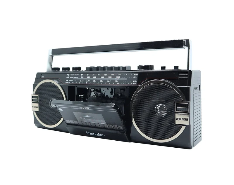 Precision Audio PA-4000 Portable Bluetooth Cassette Player (Black)