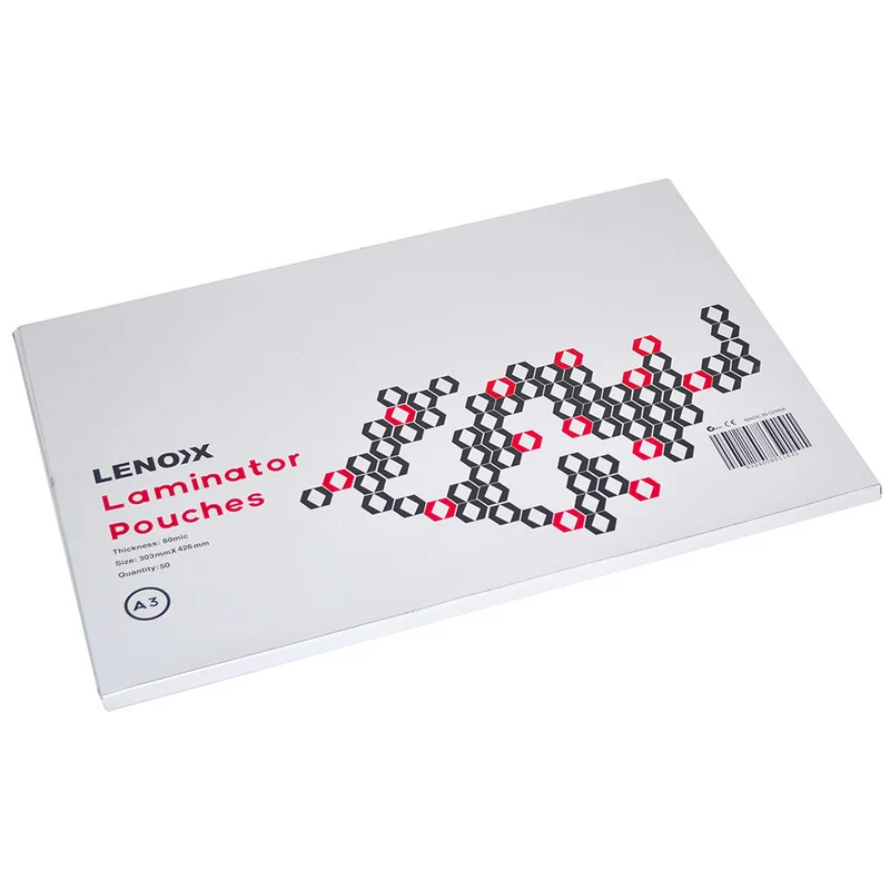 Lenoxx 50 (A3) Laminating Pouches 80 Micron for Paper