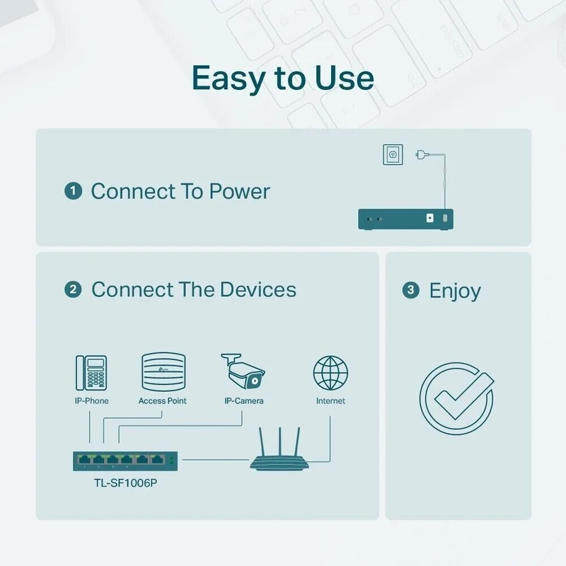TP-Link-SF1006P 6-Port 10/100Mbps with 4-Port Desktop Switch