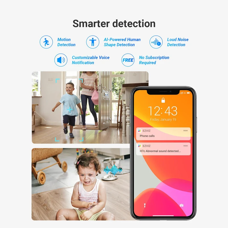 EZVIZ H7C Dual Lens 2K Indoor Security Camera