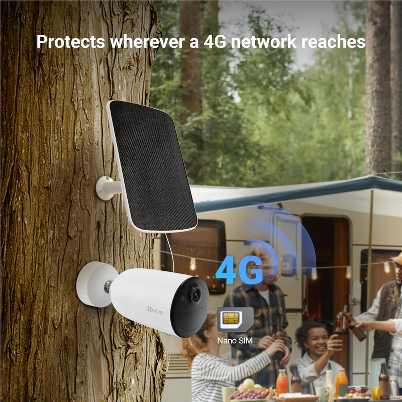 EZVIZ CB3 2K Security Camera with Solar Panels (2 Pack)