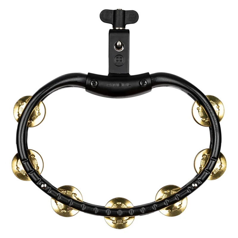Meinl Percussion Mountable Brass Jingles Tambourine Musical Instrument Black