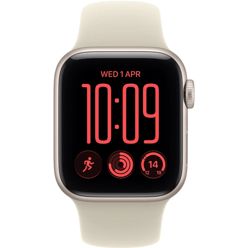 Apple Watch SE 3 44mm Starlight Aluminium Case GPS Sport Band (S/M) [2026]