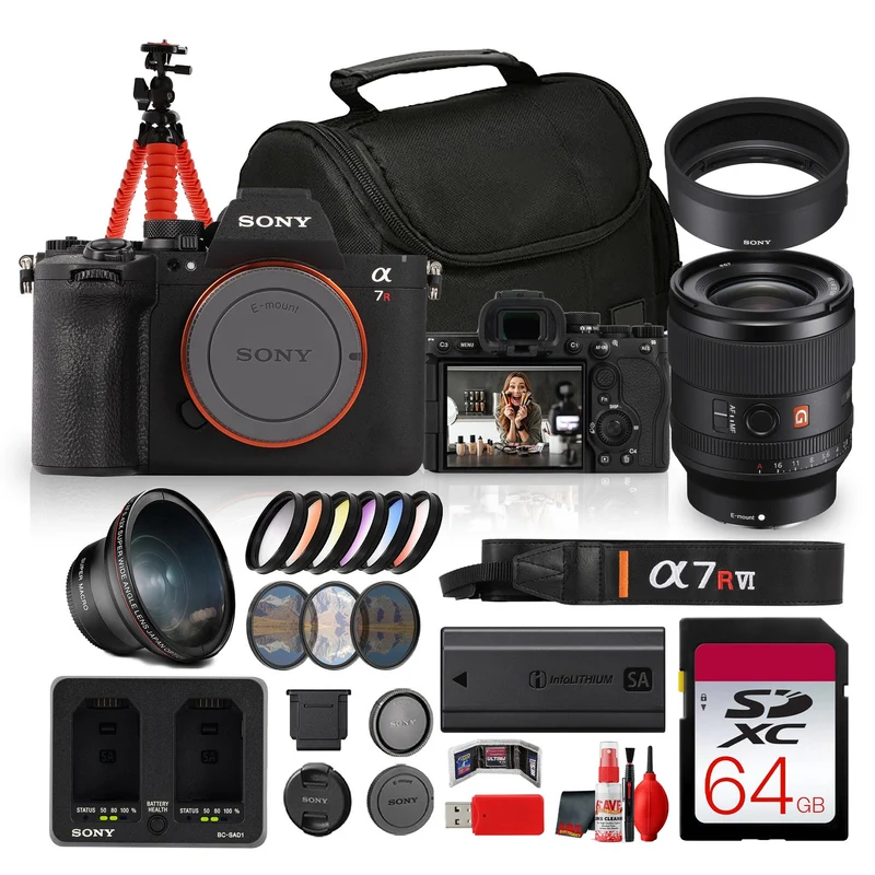 Sony Alpha a7R VI Mirrorless Camera (ILCE-7RM6/B) Premium Full Frame Camera Advanced Bundle