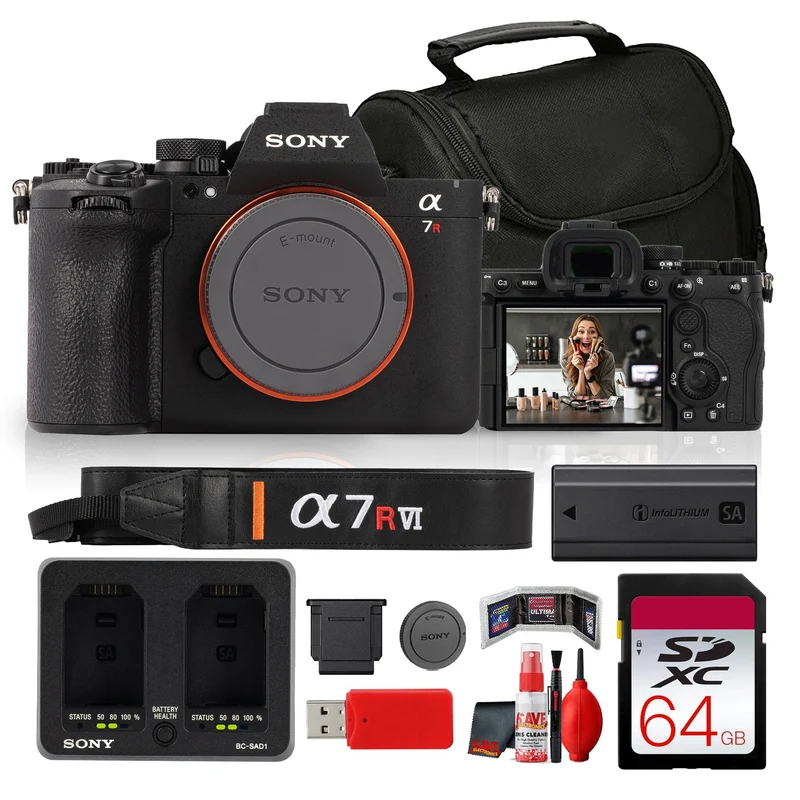 Sony Alpha a7R VI Mirrorless Camera (ILCE-7RM6/B) Premium Full Frame Camera + More