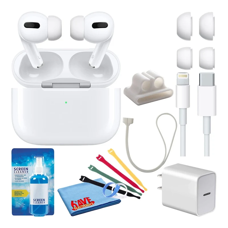 Apple AirPods Pro with MagSafe Charging (2021) with Cable Ties + Charger