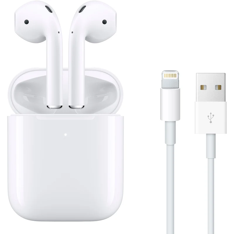 Apple AirPods with Wired Charging (2nd Gen) with Cable Ties + USB Charger