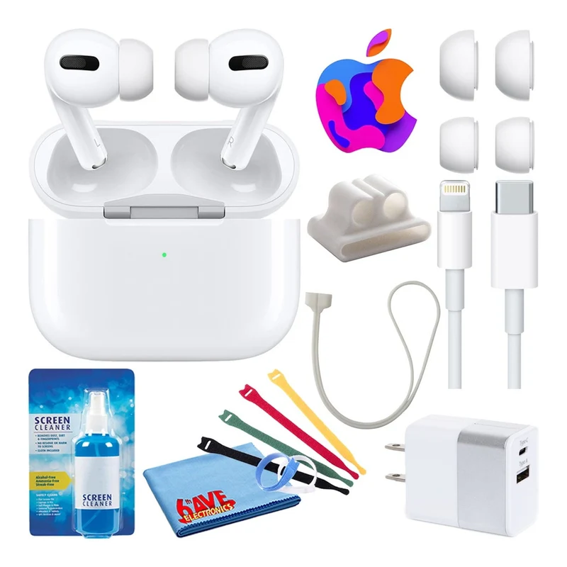Apple AirPods Pro with MagSafe Charging (2021) with Cable Ties + 2-Chargers
