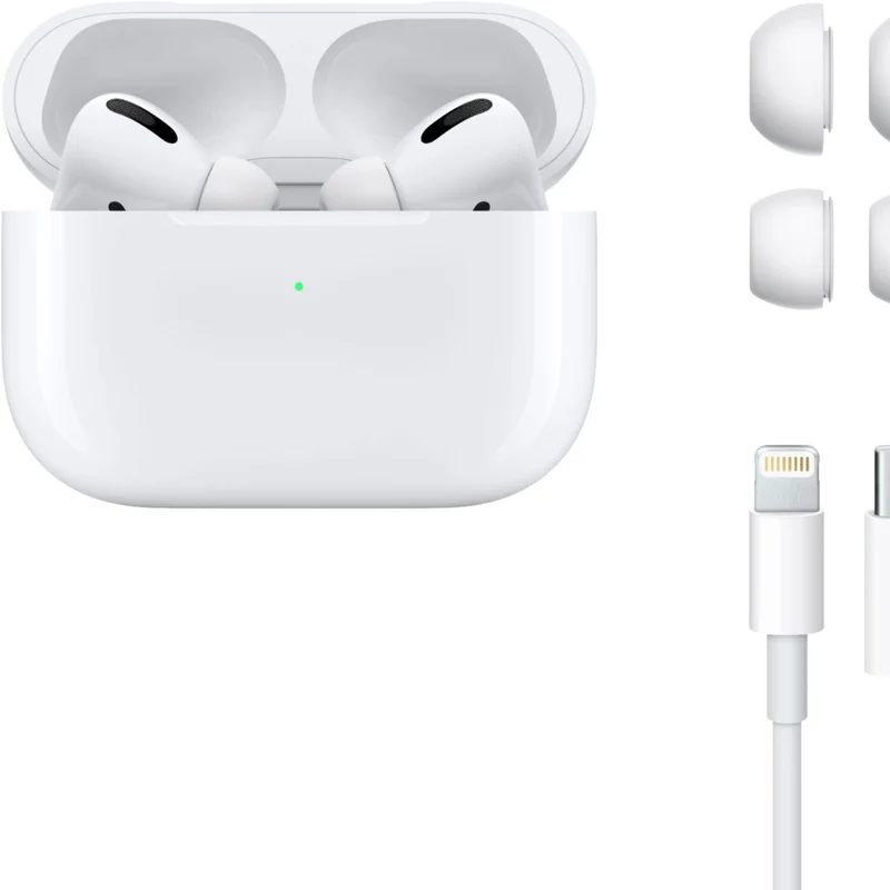 Apple AirPods Pro with Wireless Charging (1st Gen) with Cable Ties + Charger