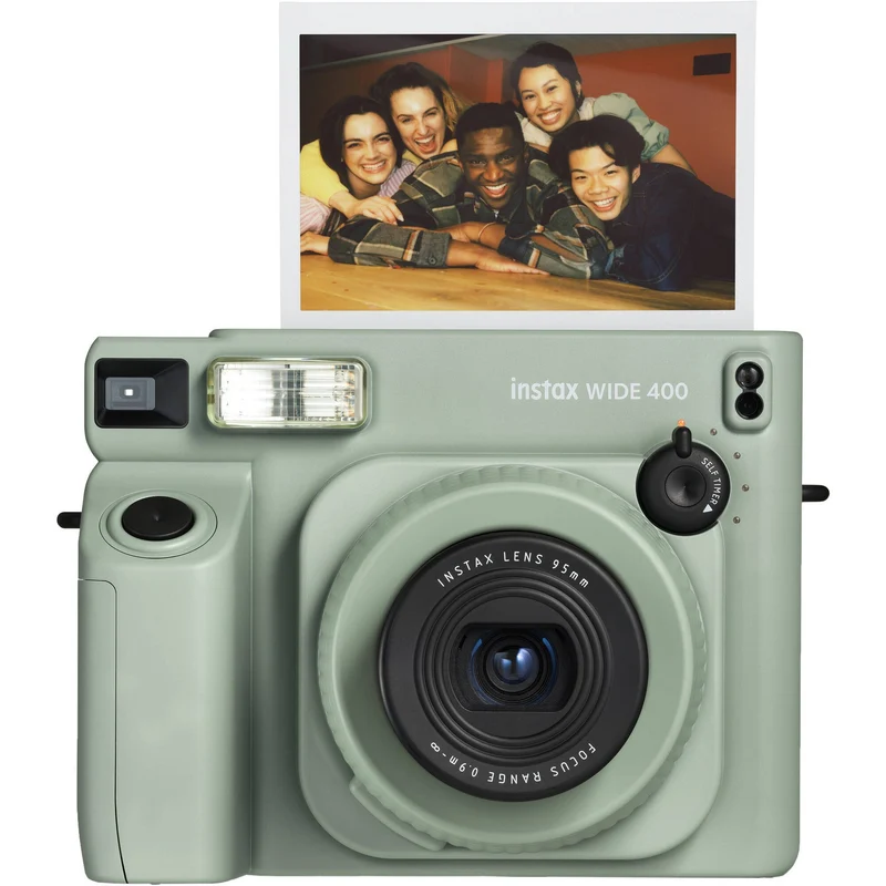Fujifilm INSTAX Wide 400 Instant Camera - Sage Green, Case For Instax Wide 400