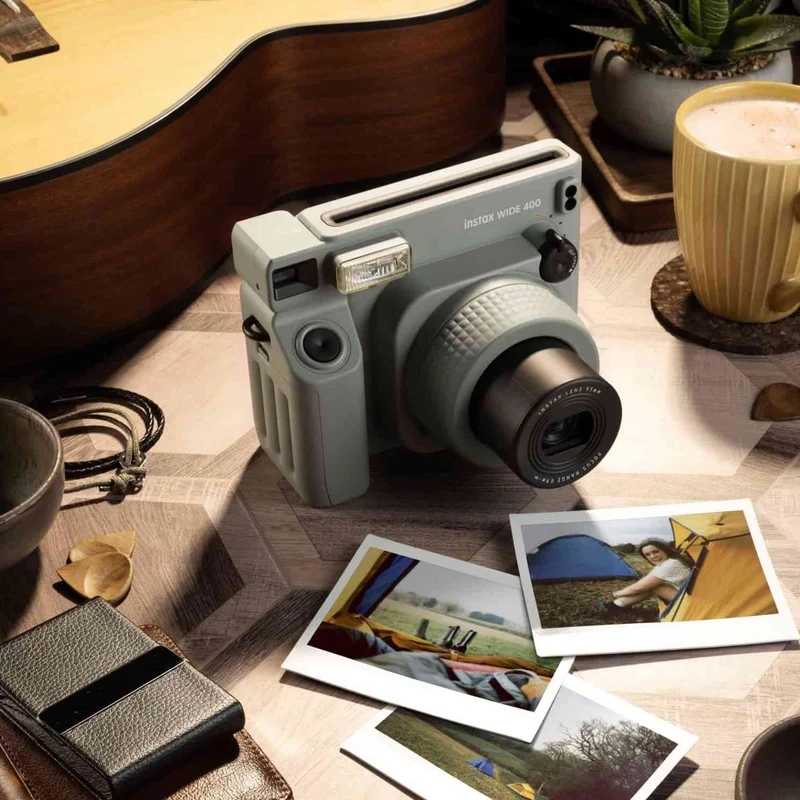 Fujifilm INSTAX Wide 400 Instant Camera - Sage Green, Case For Instax Wide 400