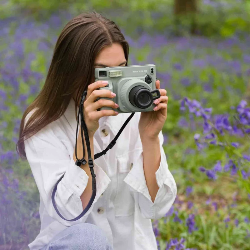 Fujifilm INSTAX Wide 400 Instant Camera - Sage Green, Case For Instax Wide 400