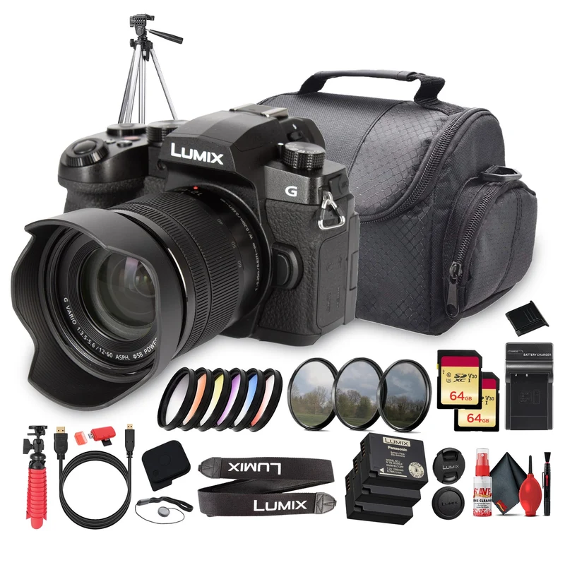 Panasonic Lumix G97 Camera + 12–60mm Lens | 20MP, 4K, Stabilized Kit - Bundle