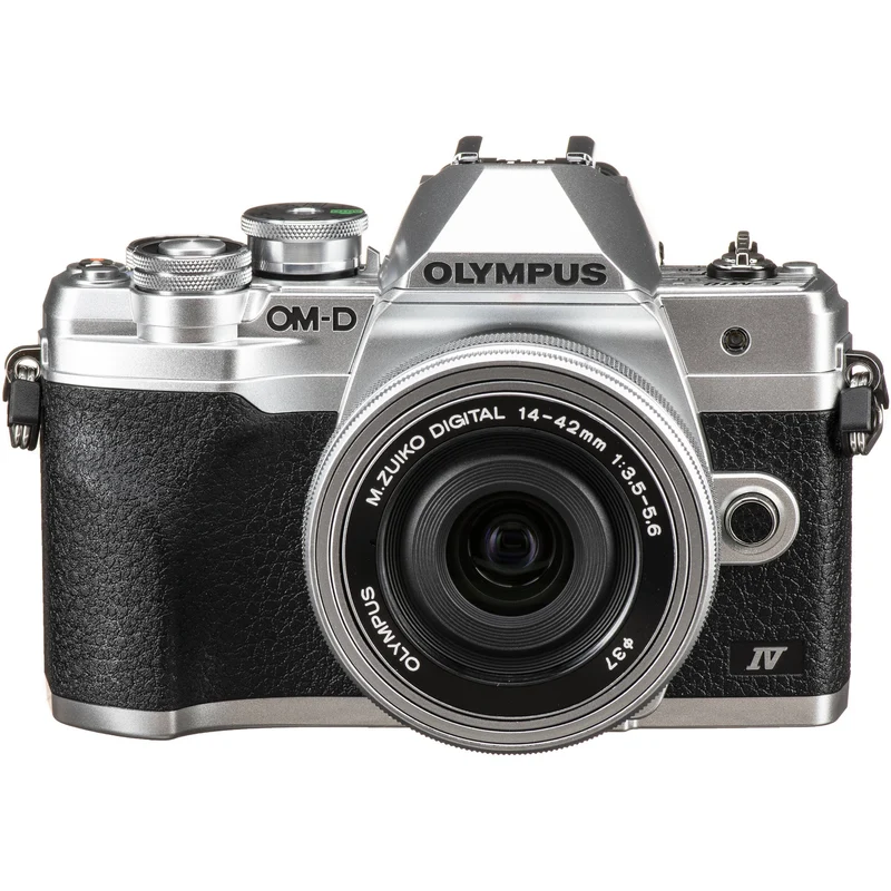 OM SYSTEM OM-D E-M10 Mark IV Mirrorless Digital Camera Silver 14-42mm EZ Lens(Bundle)