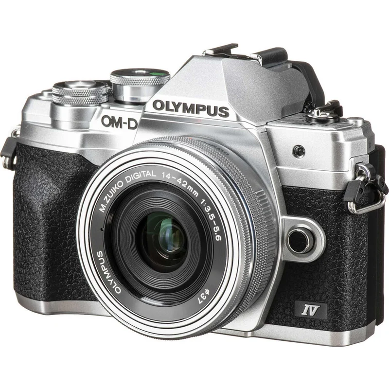 OM SYSTEM OM-D E-M10 Mark IV Mirrorless Digital Camera Silver 14-42mm EZ Lens(Bundle)