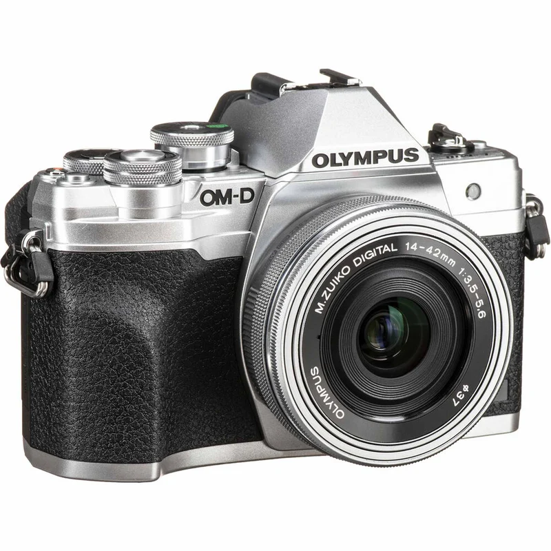 OM SYSTEM OM-D E-M10 Mark IV Mirrorless Digital Camera Silver 14-42mm EZ Lens(Bundle)