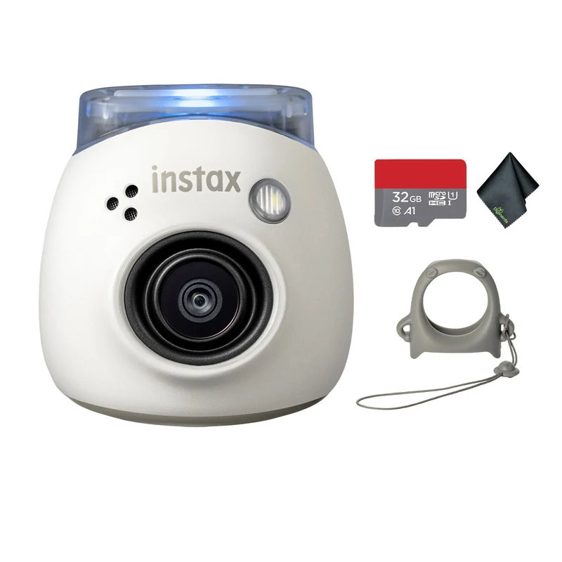FUJIFILM INSTAX PAL Digital Camera (Milky White), MicroSDHC Memory Card
