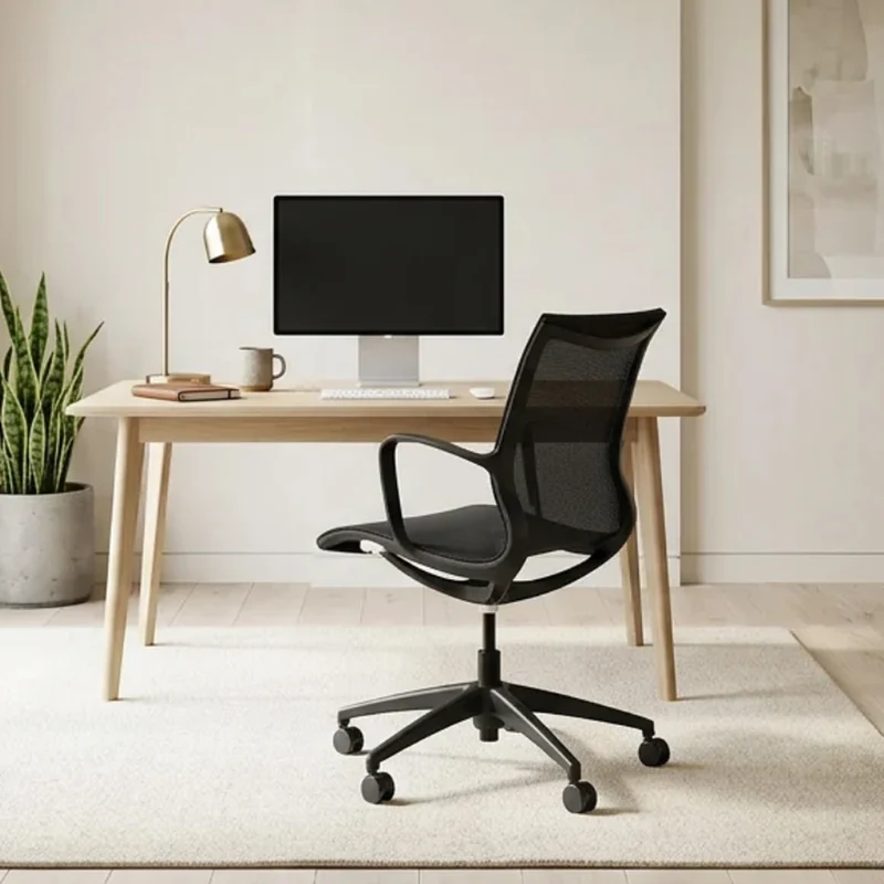 Sabia Ellison Pre-Assembled Chair Mesh Ergonomic Office Adjustable Seating (Black)