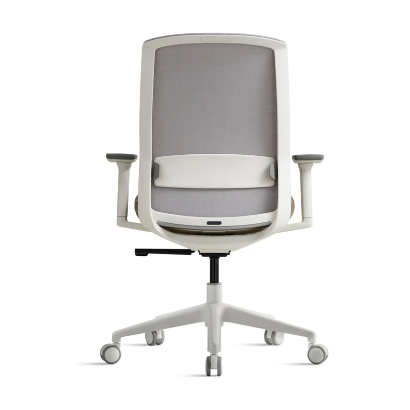 Sabia Willow Pre-Assembled Office Chair Ergonomic Mesh Back With Armrests (White)