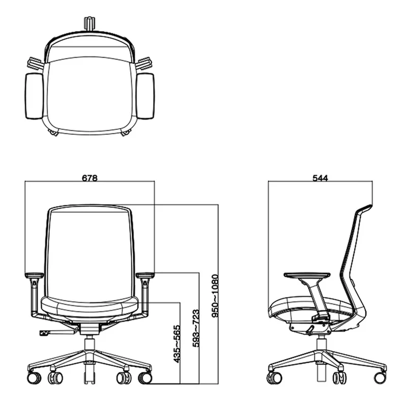 Sabia Willow Pre-Assembled Office Chair Ergonomic Mesh Back With Armrests (Black)