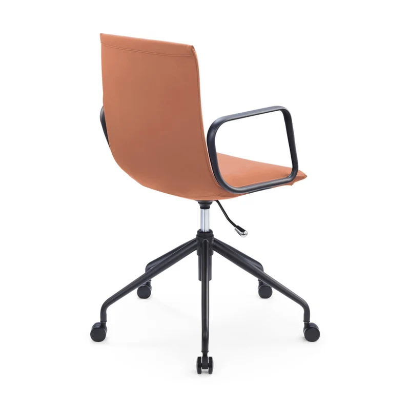 Sabia Maison Pre-Assembled Chair Leather-Like Upholstered Meeting Room (Tan)