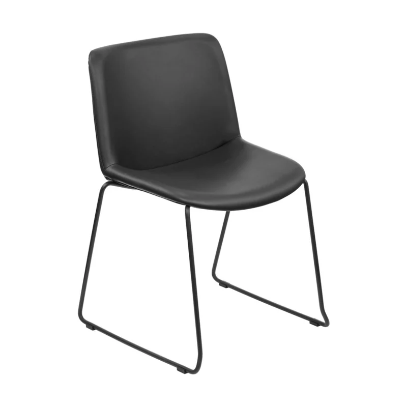 Sabia Arden Pre-Assembled Chair Stackable Office Seating Padded Seat (Black)
