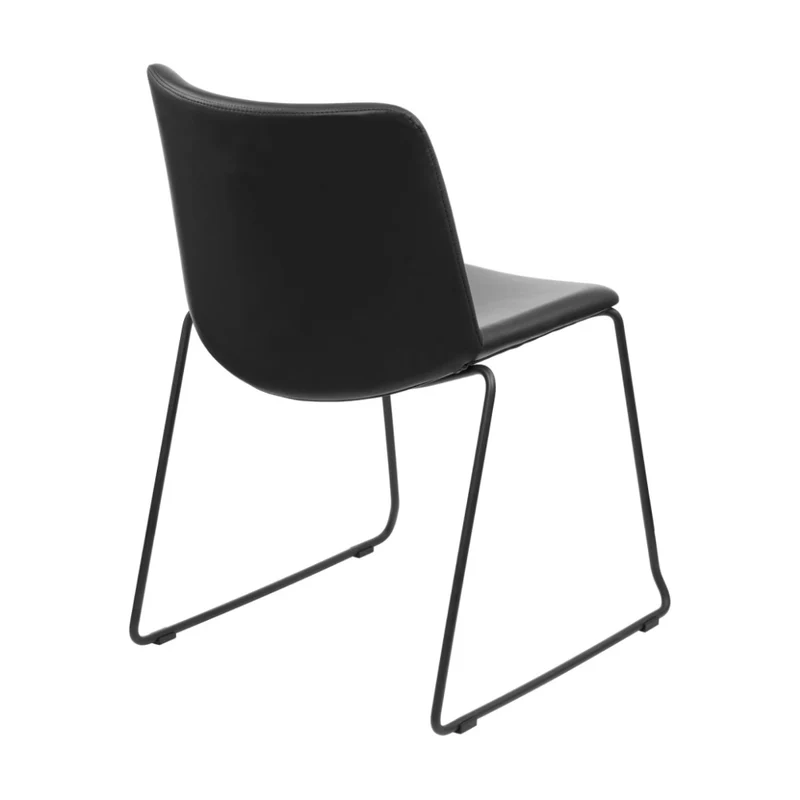 Sabia Arden Pre-Assembled Chair Stackable Office Seating Padded Seat (Black)