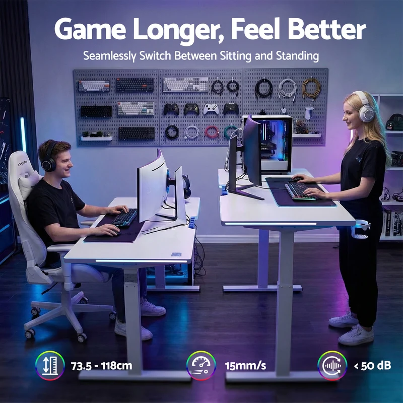 Artiss Electric Standing Desk Height Adjustable Gaming Desk Home Office 140cm