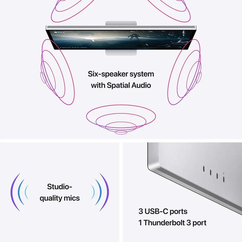 Apple Studio Display 27-inch 5K Retina (Tilt Stand/2022/Standard Glass)[Ex-Display]