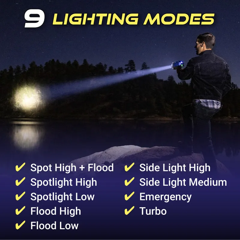 Star Patrol Platinum Rechargeable Spotlight with Built-In Power Bank