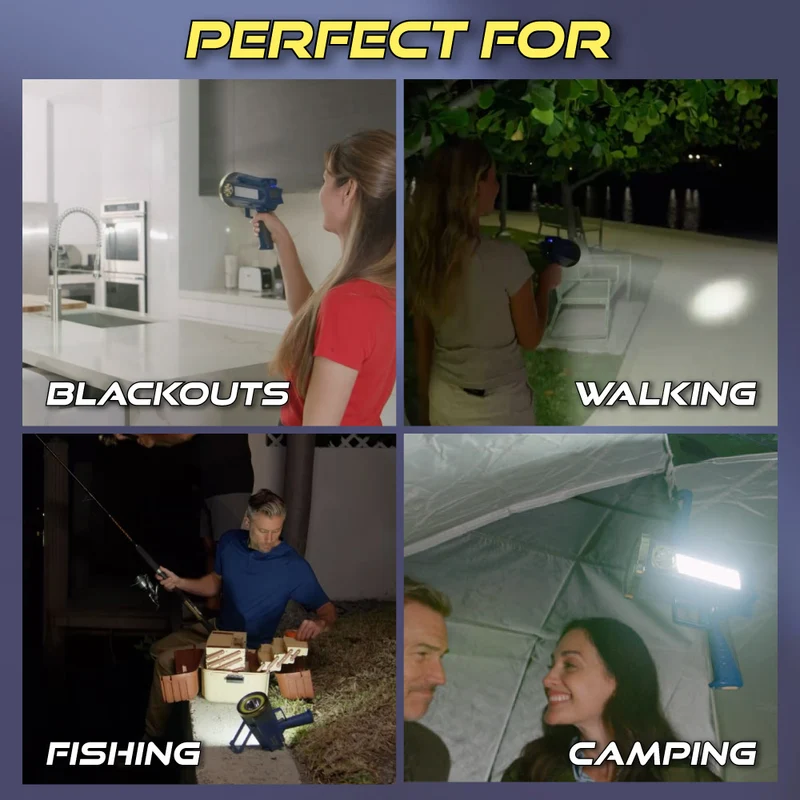 Star Patrol Platinum Rechargeable Spotlight with Built-In Power Bank