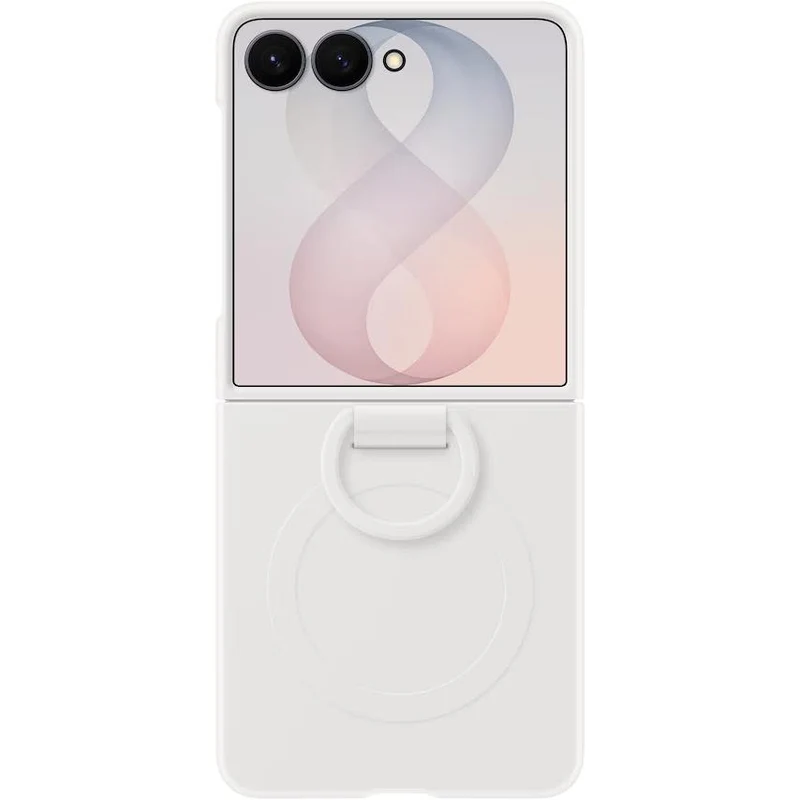 Samsung Silicone Ring Magnet Case for Galaxy Z Flip8 (Cream)