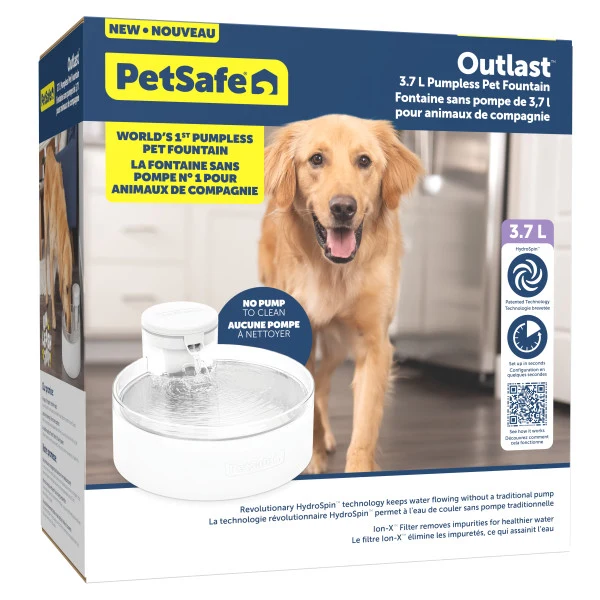 PetSafe® Outlast™ 3.7 Litre Pumpless Pet Fountain