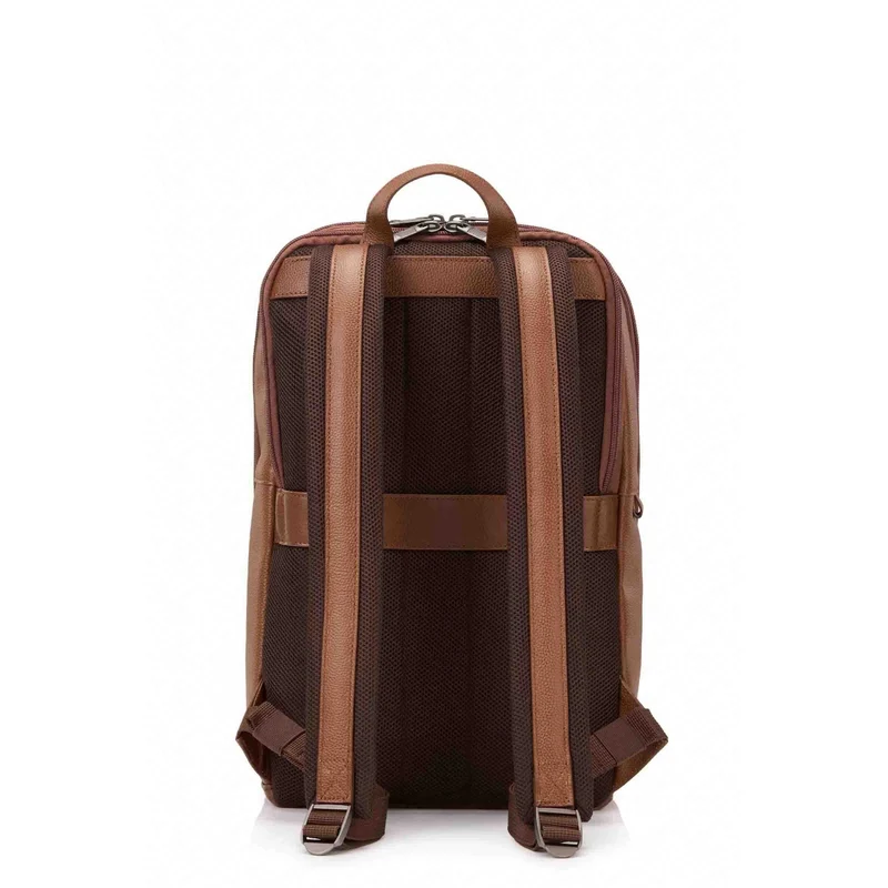Samsonite Classic Leather Slim Backpack (Cognac)