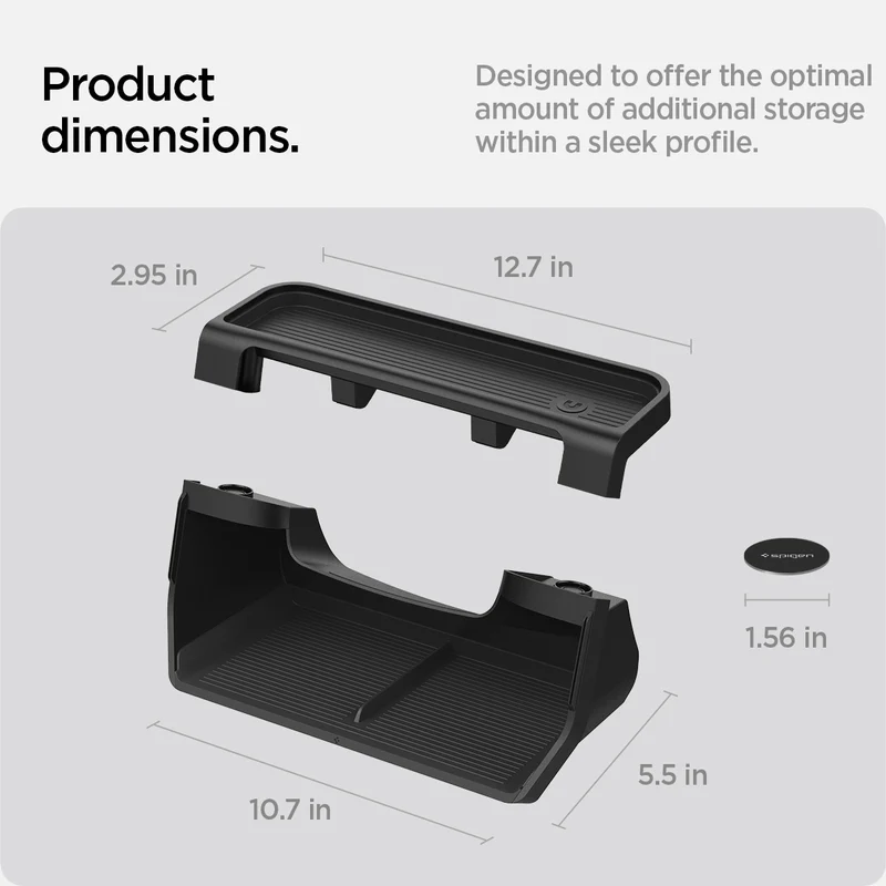SPIGEN Tesla Model Y Juniper (2025) TO227H Under Screen Storage Organizer (Black)