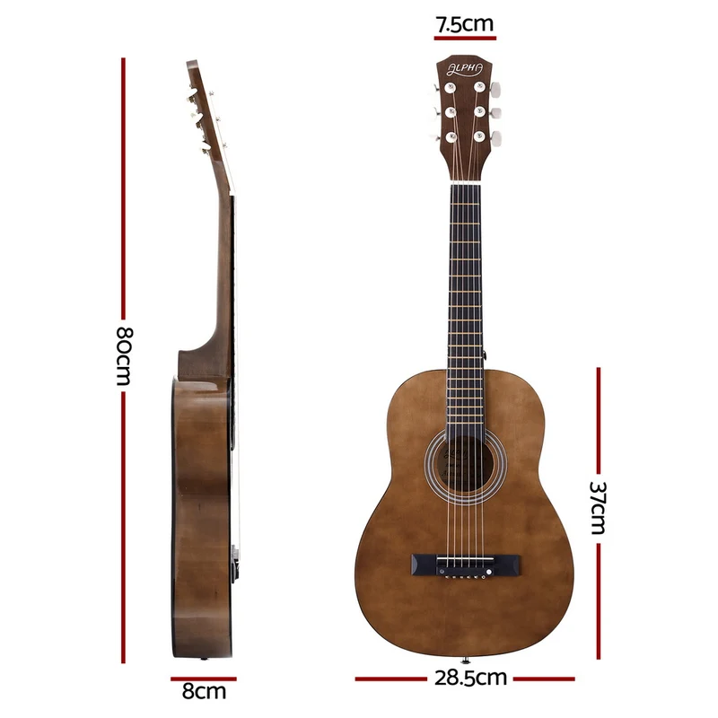 Alpha 31" Steel String Acoustic Guitar Portable